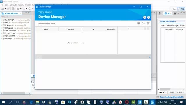 Установка виджетов на Smart tv Tizen Работа с IDE 2.0 смотреть онлайн