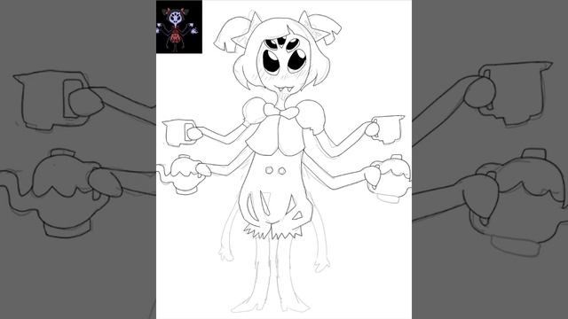 Undertale | Muffet drawing time lapse смотреть онлайн