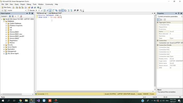 Restore (Transact-SQL) database in Microsoft SQL Server смотреть онлайн
