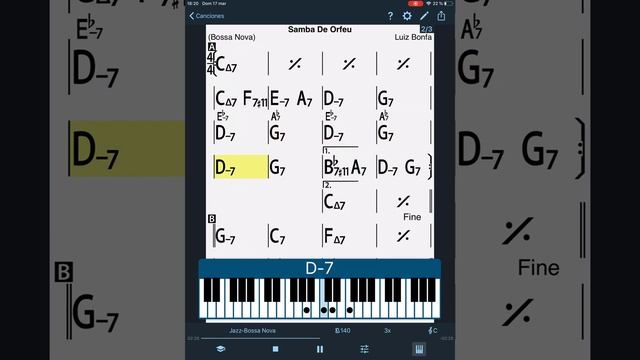 Samba De Orfeu - tutorial acordes de piano a una mano смотреть онлайн