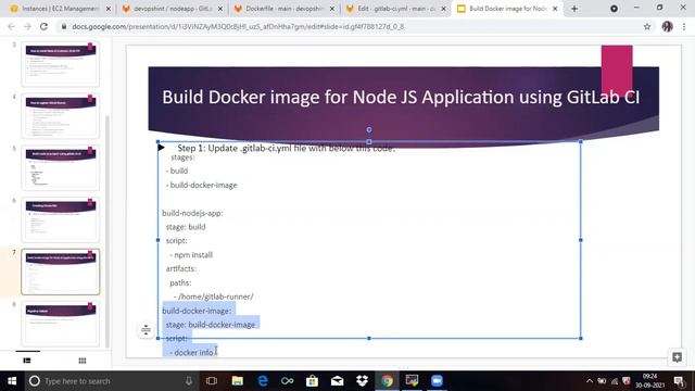 #13:Build Docker image for Node JS Application using GitLab CI | GitLab Node JS CI/CD Pipeline смотреть онлайн