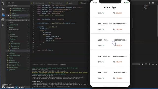 Intro to React Native build a cryptocurrency tracker app - learn React Native смотреть онлайн