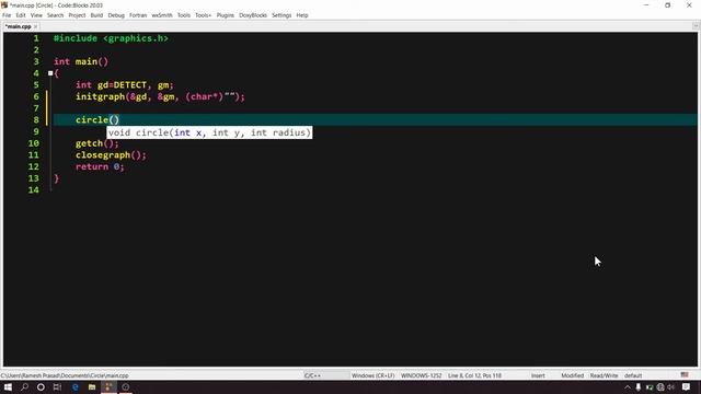 07. How to draw Circle using graphics.h | CodeWar смотреть онлайн