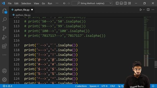 String Method: - isalpha() | Class 11 Computer Science Chapter 8 (2022-23) смотреть онлайн