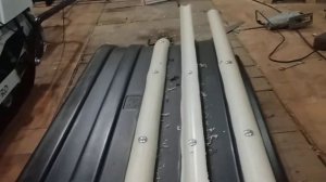 Мотобуксировщик SHARMAX. Шаг 13. Подшиваем сани.