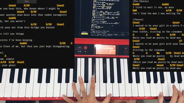 SARA BAREILLES - POETRY BY DEAD MEN (PIANO ACCOMPANIMENT TUTORIAL) #chords #howtoplay смотреть онлайн