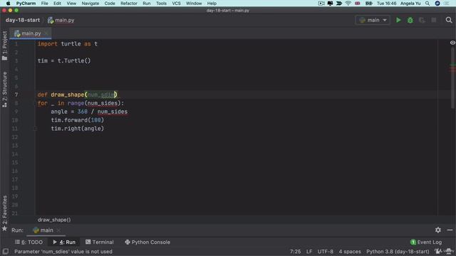Turtle Challenge 3 - Drawing Different Shapes | 100 Days of Code: The Complete Python Pro Bootcamp смотреть онлайн