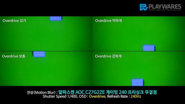 잔상(Motion Blur) : 알파스캔 AOC C27G2ZE 게이밍 240 프리싱크 무결점 смотреть онлайн