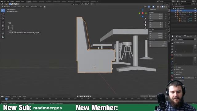 Modeling a Bar Scene | Blender 2.9 | Live stream смотреть онлайн