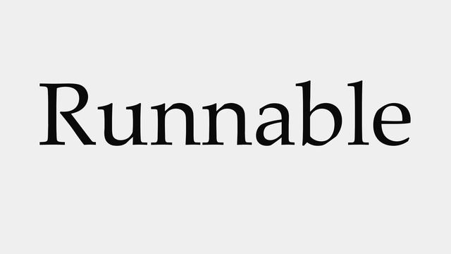 How to Pronounce Runnable смотреть онлайн