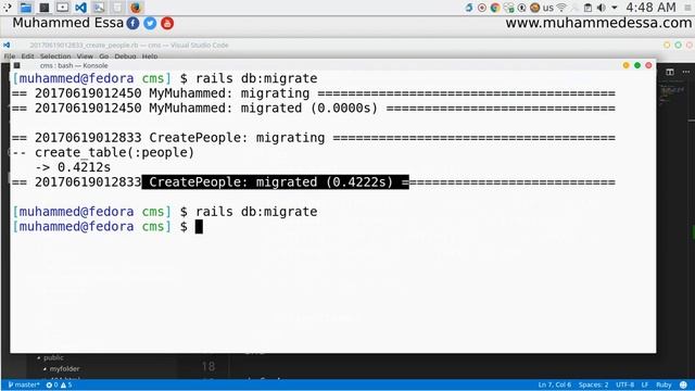 21 Ruby on Rails migrations & database смотреть онлайн