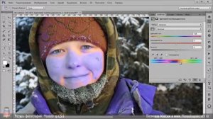 Ретушь фотографий - Урок 3. Убираем красноту с лица