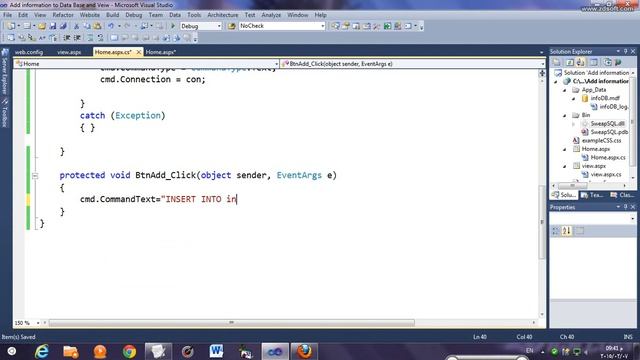Add information to DataBase and View Result in GridView смотреть онлайн