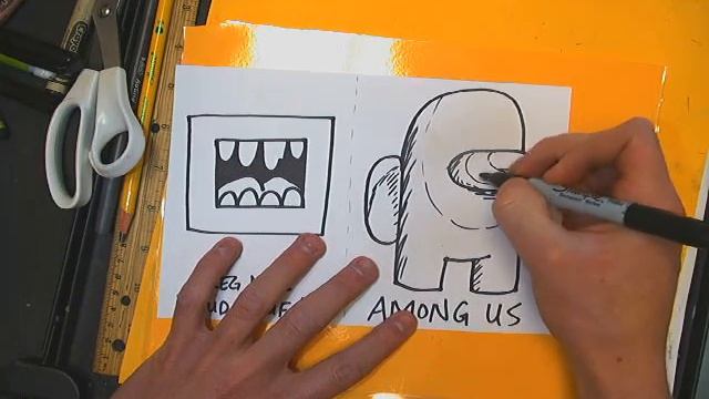 GREG MIKE + AMONG US! Graphic Design, Bold Line, Value, Color, and Contrast! смотреть онлайн
