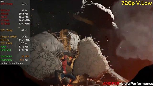 Marvel's Spiderman Remastered - Ryzen 5 3500U Vega 8 | AMD FSR 2.0 Tested | 8GB RAM - hp14s смотреть онлайн