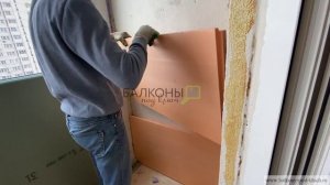 Отделка балкона гипсокартоном.