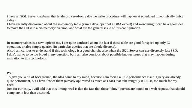 Dba: SQL Server 2019 SE adoption of in-memory OLTP table consideration смотреть онлайн