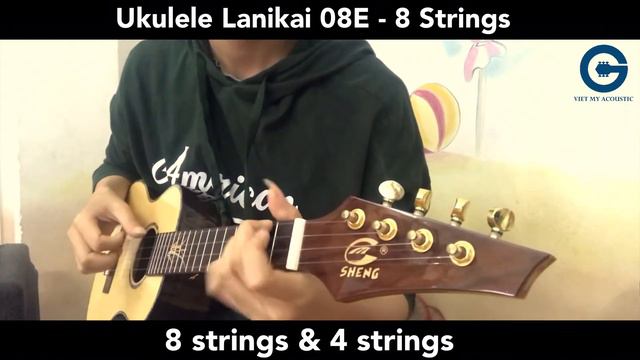 Ukulele Lanikai 8 Strings | Compare 4 strings & 8 strings смотреть онлайн