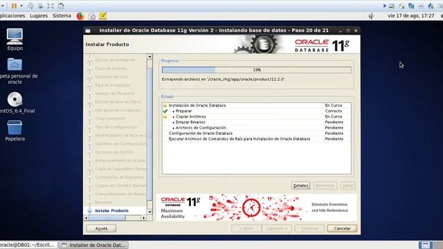 Instalación Oracle 11g CentOS 6 4 смотреть онлайн
