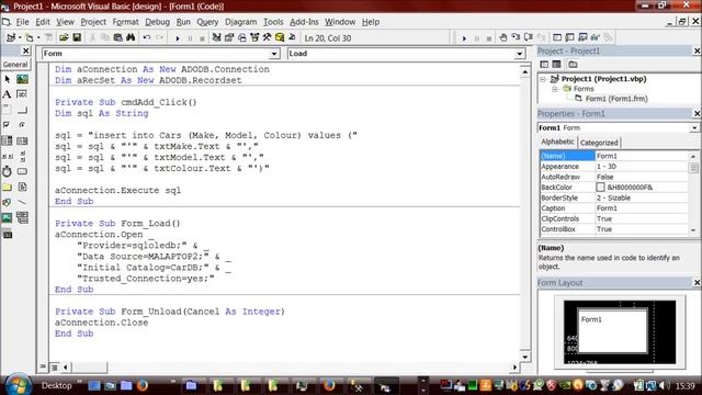 How to Use SQL Server with VB6 (inc. select & insert) смотреть онлайн