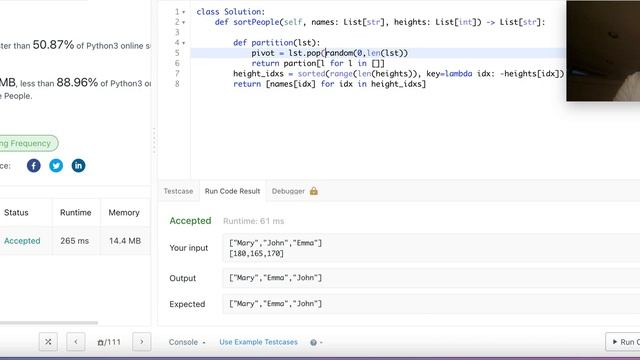 Leetcode 2418. Sort the People [SOLUTION] смотреть онлайн