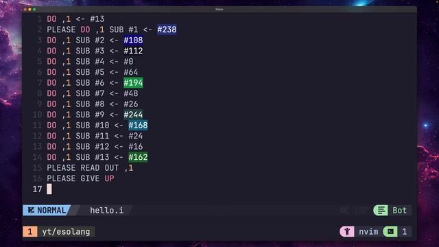 "Hello, World" in 5 CURSED languages that no one should use смотреть онлайн