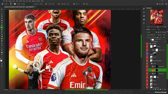 How to make a Arsenal Match Day Poster - 2023/24 | Photoshop Tutorial смотреть онлайн