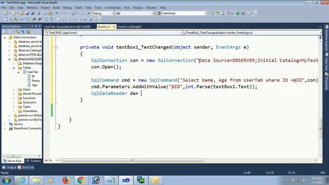 How to get data from sql database to textbox directly in c# using connectionstring смотреть онлайн