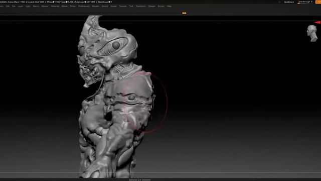 #Zbrush #Speedsculpt #biomorph_my_design Guyver-octane_zbrush №2