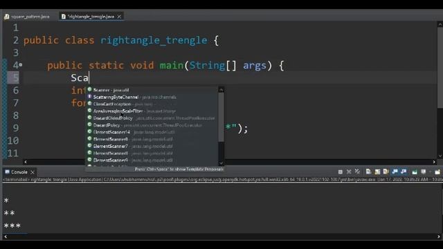 Printing Right-angled Triangle using java || right angle triangle in java @freecodecamp смотреть онлайн