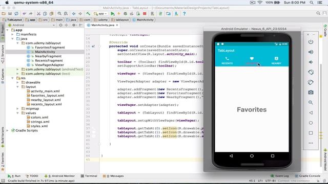 74. Create a Tab Layout with icons and text смотреть онлайн