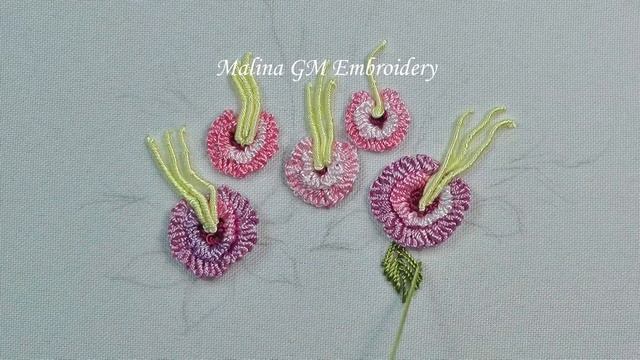 Dimensional Embroidery : Flower Basket | design for embroidery tablecloth смотреть онлайн