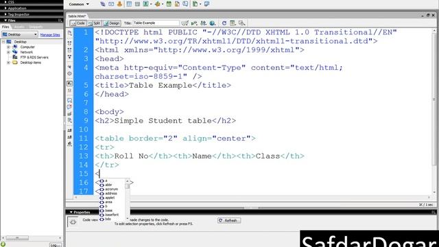 16. Create Table in HTML смотреть онлайн