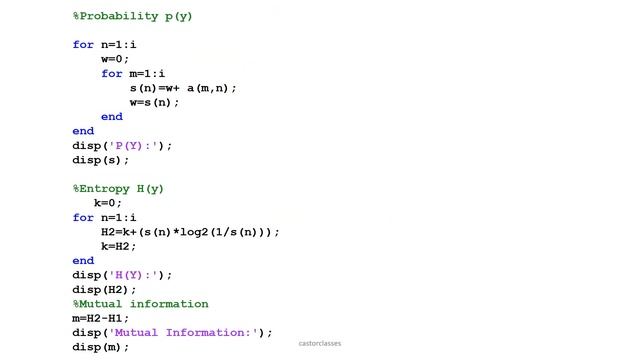 MATLAB PROGRAM for Entropy and Mutual Information for Binary Symmetric Channel | M-file смотреть онлайн