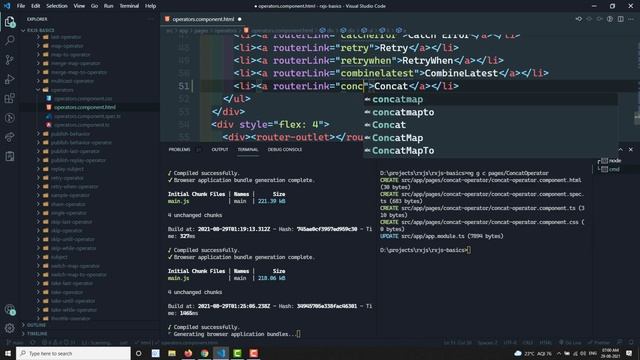 70. RxJS Concat Operator. Learn RxJS Join Creation Operator Concat - RxJS смотреть онлайн