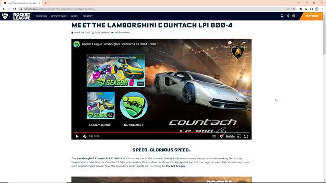 NEW Lamborghini Countach DLC On Rocket League смотреть онлайн