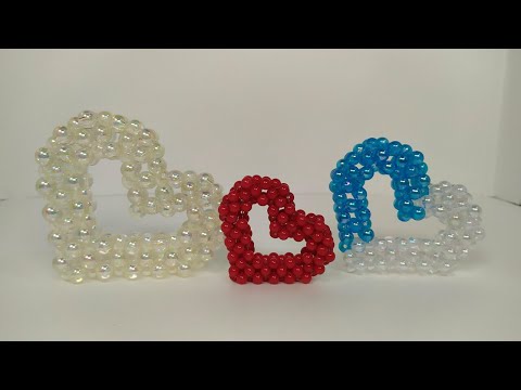Украшения из бисера. 3 часть. Подвеска, браслет, брелок,сувенир. Сердце. Мастер класс. Пошаговый МК. смотреть онлайн
