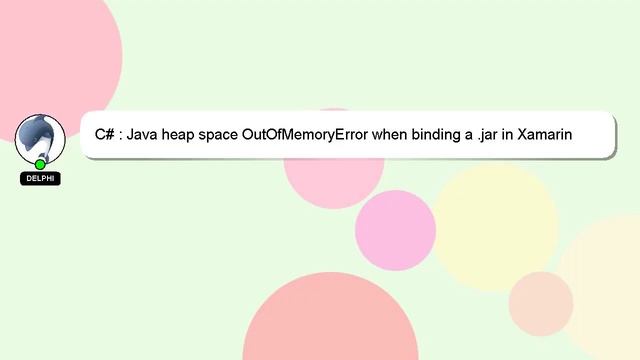 C# : Java heap space OutOfMemoryError when binding a .jar in Xamarin смотреть онлайн