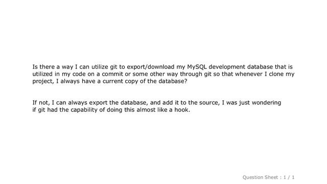 MySQL : Git: Export MySQL database on commit? смотреть онлайн