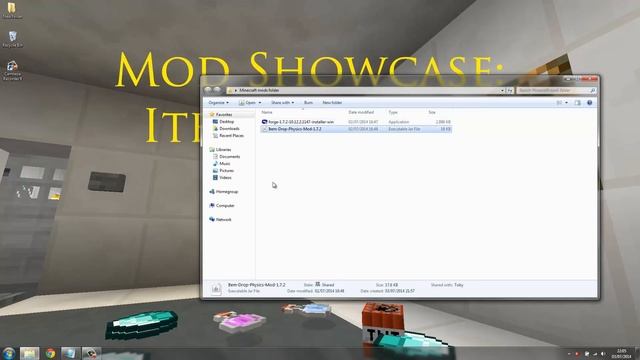 Minecraft Tutorial: How to download the Item Physics Mod (1.7.2, 1.7.9) смотреть онлайн