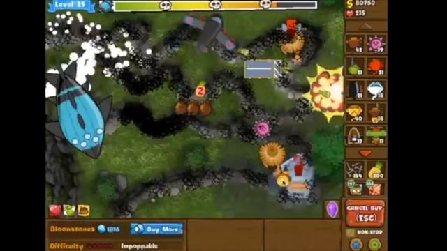 Vortex Boss Bloon HIGHEST LEVEL - Level 25 - Bloons Monkey City смотреть онлайн