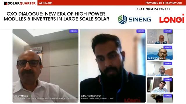 Webinar: CXO Dialogue: New Era Of High Power Modules & Inverters In Large Scale Solar