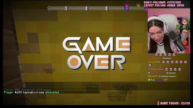 MUERTE DE HANNAHXXROSE EN LOS SQUID CRAFT GAMES 2 😔... смотреть онлайн