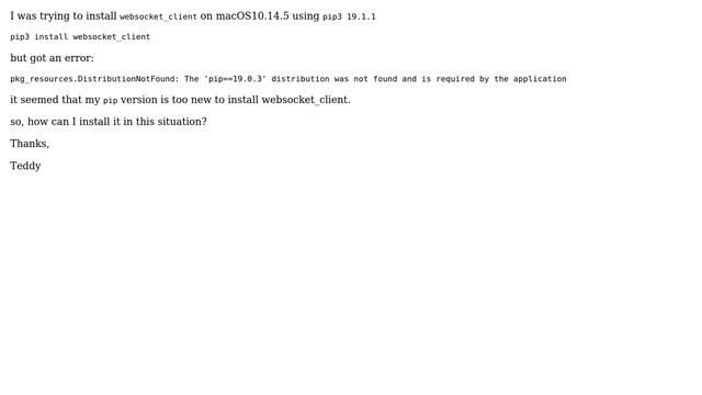 pip - how to install a package that requires an older version of pip смотреть онлайн