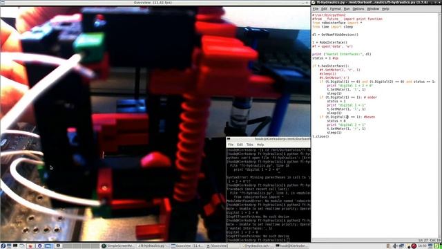 fischertechnik hydraulics #9 : Intro, wiring, Python, version, direction, status, while, test смотреть онлайн