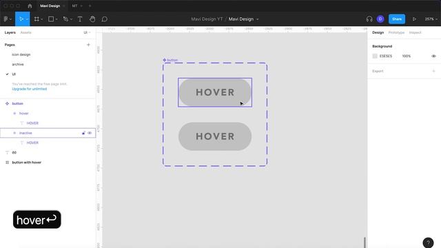 Create a Button With a HOVER Functionality in 128 SECONDS (Figma Tutorial) смотреть онлайн