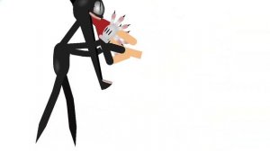 Cartoon Cat ест человека (stick nodes)