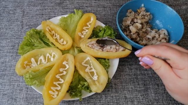 Селедка под шубой в картофельных лодочках. Салат на праздничный стол. Еда Без Труда! смотреть онлайн