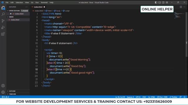 JavaScript if else if statement | JavaScript Complete Course in Urdu Hindi 2023 смотреть онлайн