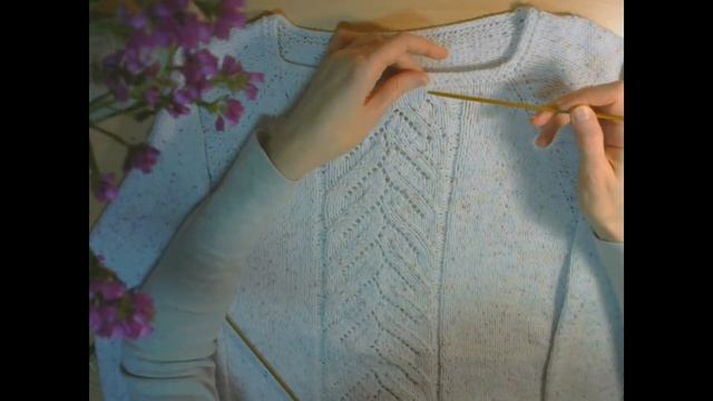 Джемпер с центральным узором ложная коса смотреть онлайн